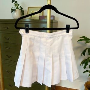 American Apparel Gaberdine Tennis Skirt - White